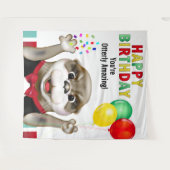 Schattigee Otter in Tuxedo Kids Verjaardag Achterg Wandkleed (Voorkant (horizontaal))
