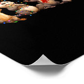 Schattigee otter kerst pyjama grappige xmas lichte poster (Hoek)