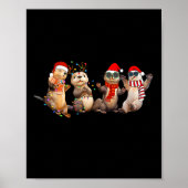 Schattigee otter kerst pyjama grappige xmas lichte poster (Voorkant)