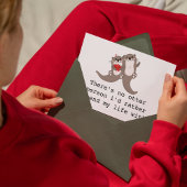 Schattigee otter liefde Kaart voor man / vrouw / s