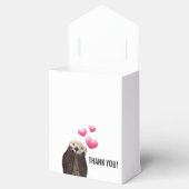 Schattigee otter met roze liefdesharten dank u bedankdoosjes (Geopend)