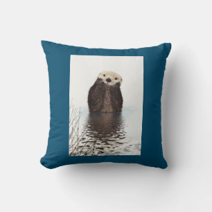 Schattigee otter staande foto kussen