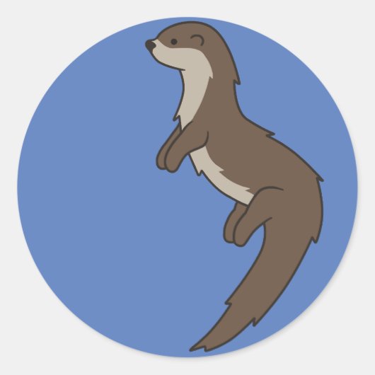 Schattigee Otter Sticker (Voorkant)