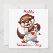 Schattigee otter - Valentijnsdag Kaart (Voorkant)