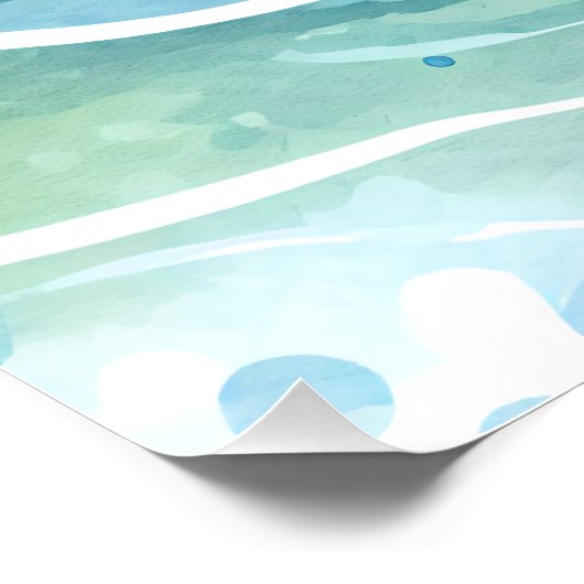 Schattigee Otter Waterverf Perfect Poster (Hoek)