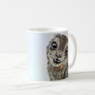 Schattigee otter wildlife Natuur portret aquarel Koffiemok