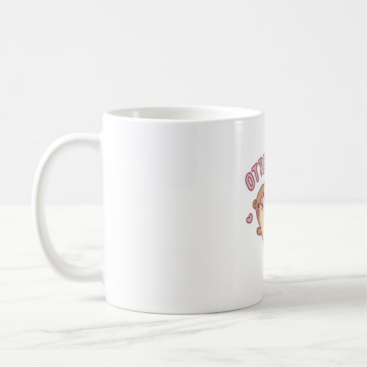 Schattigee otterbare woordspeling koffiemok (Links)