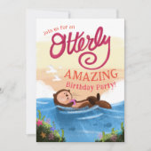 Schattigee Ottered Amazing Birthday - Whimsical Ot Kaart (Voorkant)