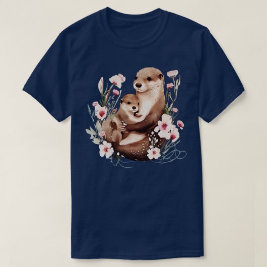 Schattigee otters 1 t-shirt (Design voorkant)
