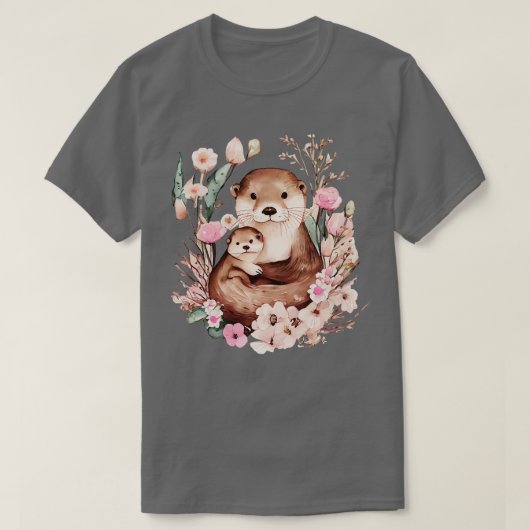 Schattigee otters t-shirt (Design voorkant)