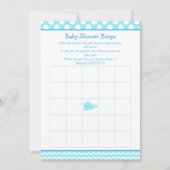 Schattigee ouder & Baby Whale Blue Boy Bingo Kaart (Voorkant)