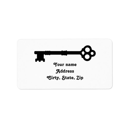 Schattigee ouderwetse antiek sleutel etiket (Voorkant)