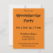 Schattigee, ouderwetse Halloween Surprise Invitati Kaart (Achterkant)