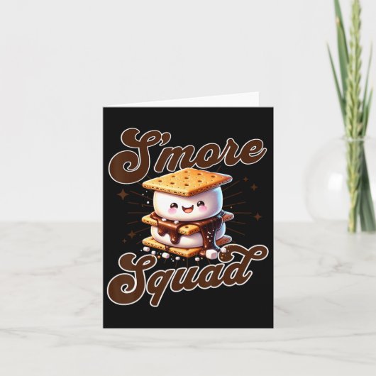 Schattigee Outdoor Smore Squad Camping Familie Mat Kaart (Voorkant)