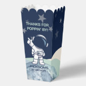 Schattigee Outer Space Astronaut Verjaardag Popcor Bedankdoosjes (Voorkant)