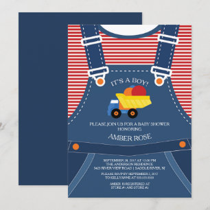 Schattigee Overalls Speelgoed Truck Baby shower In Kaart