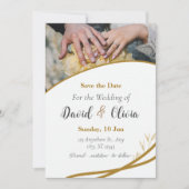 Schattigee overlay foto bruiloft kaart (Voorkant)