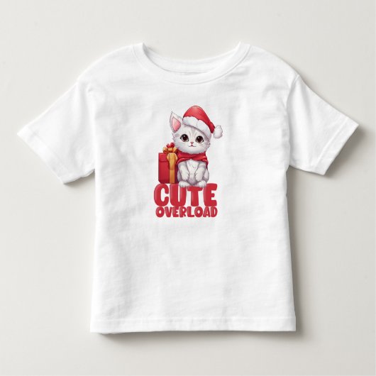 Schattigee overload kerstkitten kinder shirts (Voorkant)