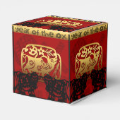 Schattigee Ox Chinees Jaar 2021 Zodiac Verjaardags Bedankdoosjes (Achterkant)