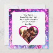 Schattigee paar anime gepersonaliseerde Valentijns Kaart (Achterkant)