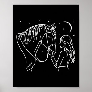 Schattigee Paard Paardrijden Lover Paardrijder Lie Poster