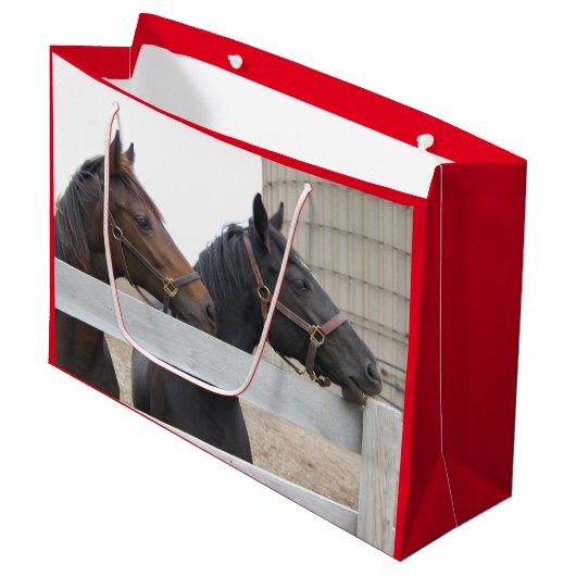 Schattigee Paarden in het Boerderij, Groot Cadeauzakje (Voorkant Gekanteld)