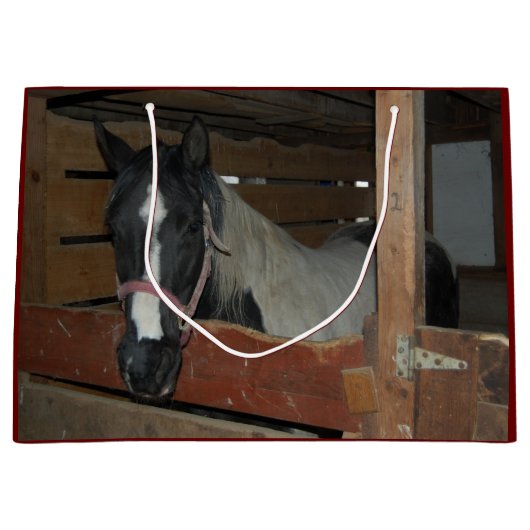 Schattigee Paarden op een Boerderij Groot Cadeauzakje (Voorkant)