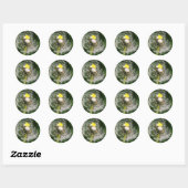 Schattigee paardenbloem ronde sticker (Vel)