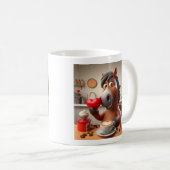 Schattigee paardenkoffie met mok en harten (Voorkant rechts)