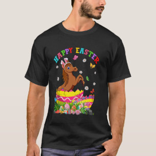 Schattigee Paardenkonijnenoren Paaseieren Paasdag T-shirt
