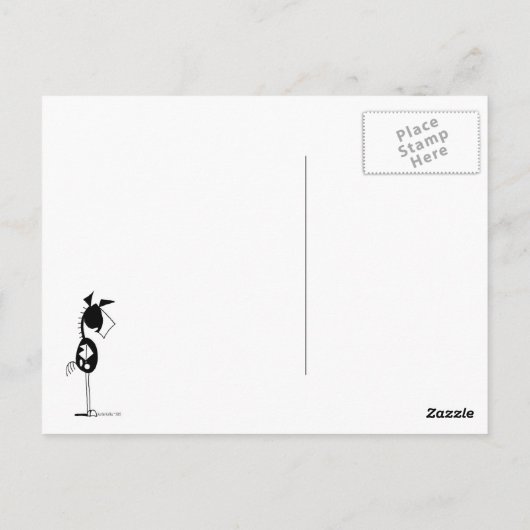 Schattigee paardenkudde Cartoon dank u Briefkaart (Achterkant)