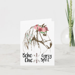 Schattigee Paardenliefhebber Shirt Boho Hippie Wes Kaart