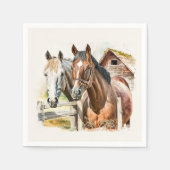 Schattigee paardenliefhebbers feest servet (Voorkant)