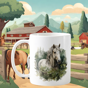 Schattigee paardenliefhebbers Monogram toevoegen Koffiemok