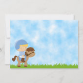 Schattigee paardenverjaardagsuitnodiging voor jong kaart (Achterkant)