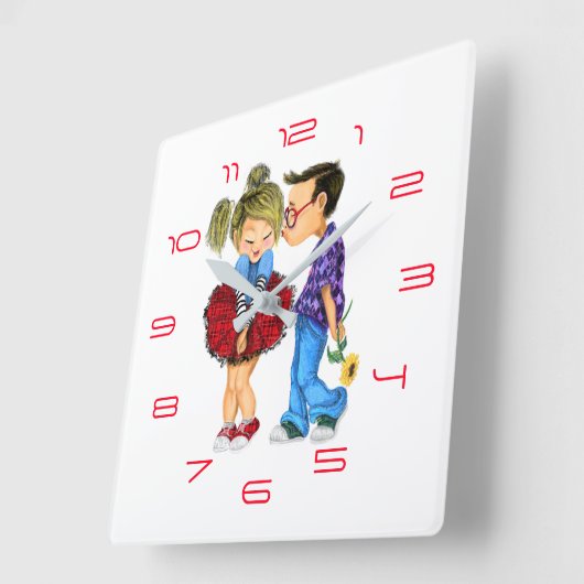 Schattigee paarklok vierkante klok (Hoek)