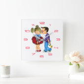 Schattigee paarklok vierkante klok (Huis)