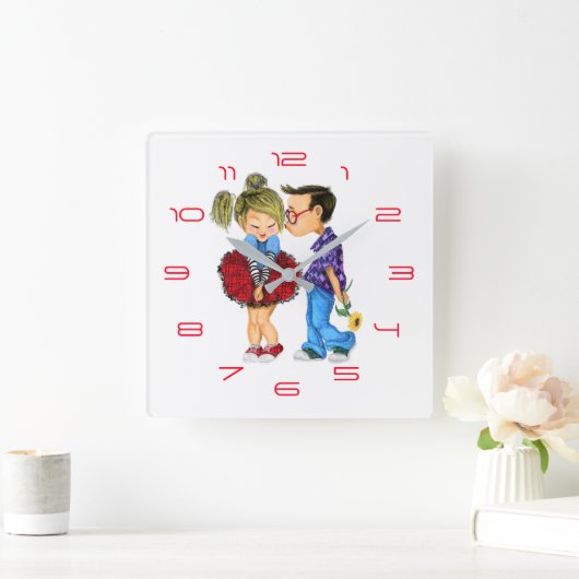 Schattigee paarklok vierkante klok (Huis)