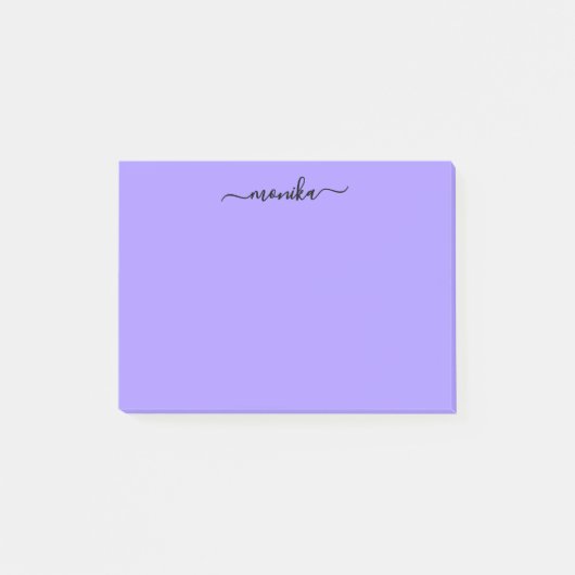 Schattigee Paarse aangepaste naam Post-it® Notes (Voorkant)