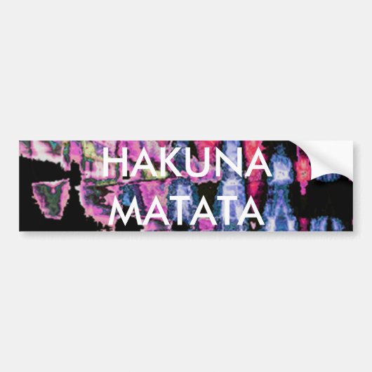 Schattigee Paarse, Asgrijs en Zwarte Waterverf Bumpersticker (Voorkant)