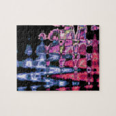  Schattigee Paarse, Asgrijs en Zwarte Waterverf Legpuzzel (Horizontaal)