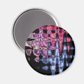 Schattigee Paarse, Asgrijs en Zwarte Waterverf Magneet (Voorkant / Achterkant)