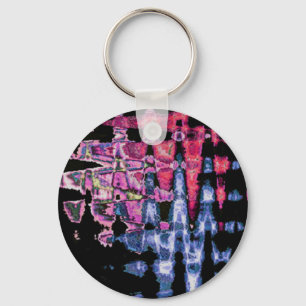  Schattigee Paarse, Asgrijs en Zwarte Waterverf Sleutelhanger