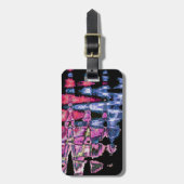  Schattigee Paarse Asgrijs en Zwarte Waterverven Bagagelabel (Voorkant verticaal)