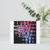 Schattigee Paarse Asgrijs en Zwarte Waterverven Briefkaart (Staand voorkant)