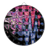  Schattigee Paarse Asgrijs en Zwarte Waterverven Dartbord (Voorkant)