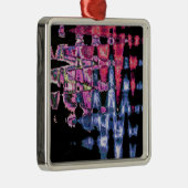  Schattigee Paarse Asgrijs en Zwarte Waterverven Metalen Ornament (Rechts)