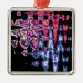  Schattigee Paarse Asgrijs en Zwarte Waterverven Metalen Ornament (Voorkant)