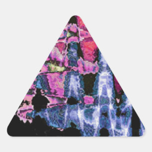 Schattigee Paarse Asgrijs en Zwarte Waterverven Sticker