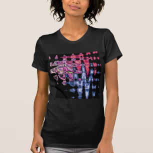 Schattigee Paarse Asgrijs en Zwarte Waterverven T-shirt